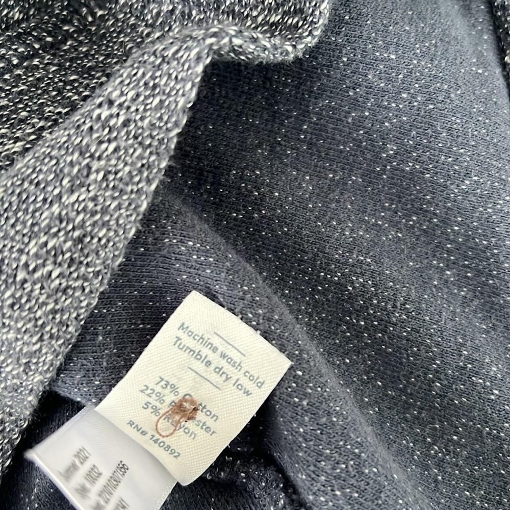 Marine layer Blue textured quarter button Pullover - Picture 5 of 8